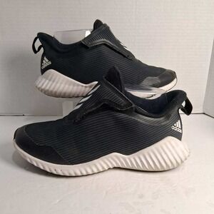 Adidas Mens‎ Fortarun Athletic Shoes Black White Hook and Loop Size 5 Sports